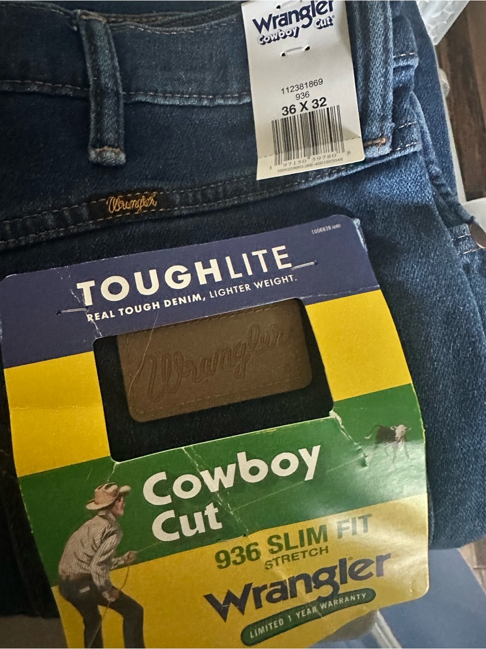 Wrangler Cowboy Cut Dark Blue Bootcut Jeans - Picture 2 of 3